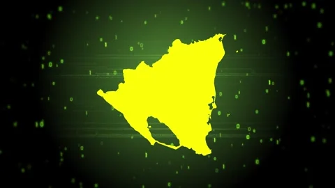 Nicaragua Digital Map Intro Stock Footage 247970513