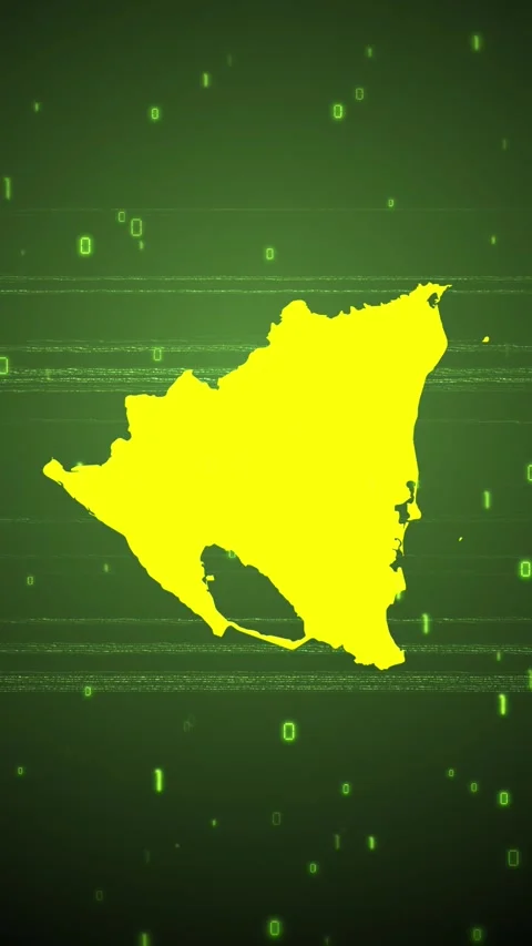 Nicaragua Digital Map Intro Stock Footage 258836683