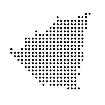 Nicaragua dotted vector map Illustrazione stock