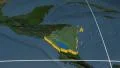 Nicaragua extruded. Blue Marble. Graticule. 4k or 4k+ Resolution