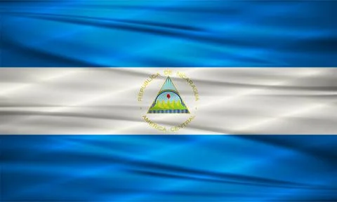 Nicaragua Flag and Editable Vector, Nicaragua Country Flag Illustrazione stock