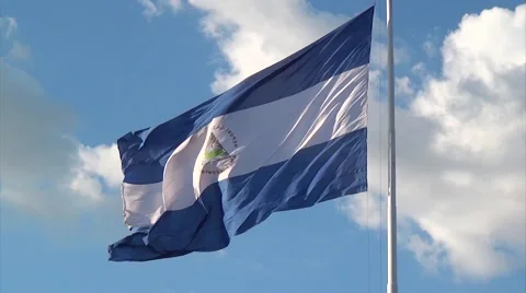 NICARAGUA FLAG Stock Footage 51231958