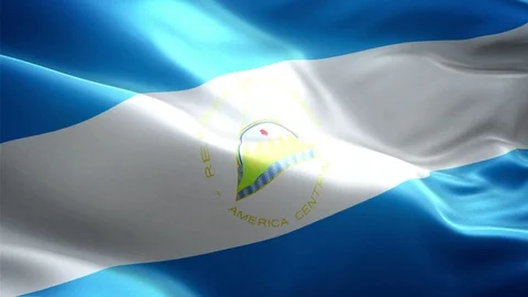 Nicaragua Flag Stock Footage 116391776