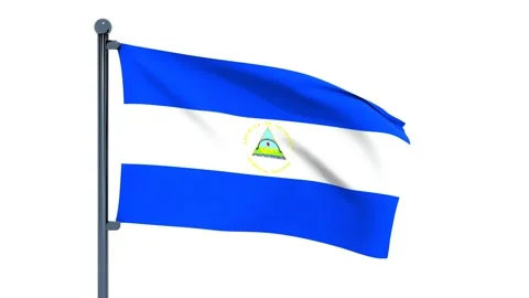 Nicaragua Flag Stock Footage 150202921
