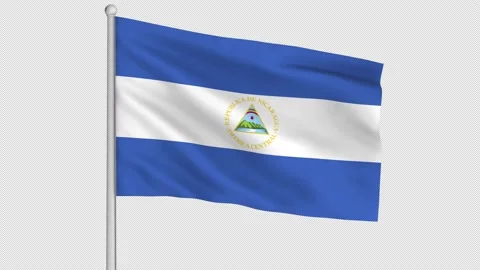 Nicaragua Flag Video stock 219544329