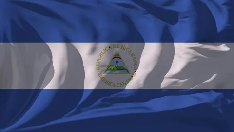 Nicaragua Flag Loop Stock Footage 295732486