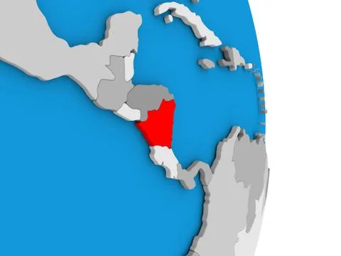 Nicaragua on globe Illustrazione stock