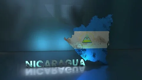 Nicaragua Map Stock Footage 283074649