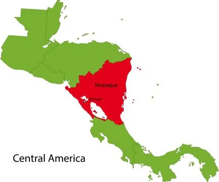 Nicaragua map Stock Illustration