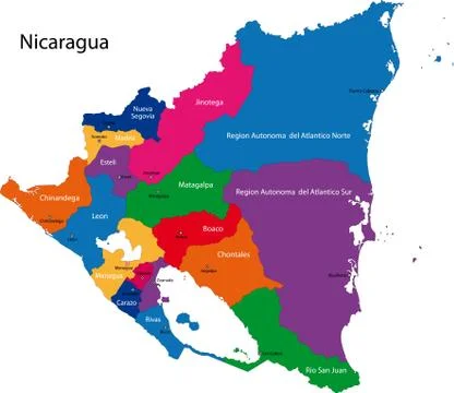 Nicaragua map Stock Illustration