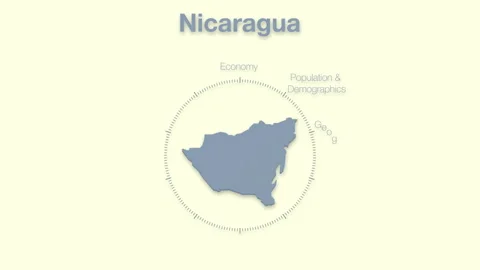 Nicaragua MAP revealingmotion graphics data elements Stock Footage 339865940