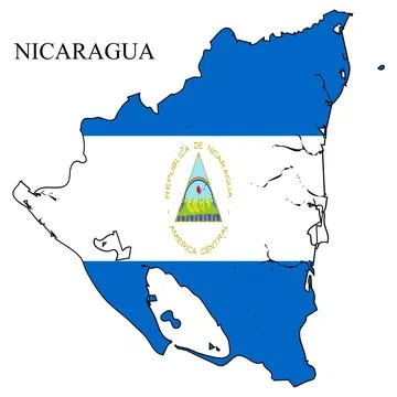 Nicaragua map vector illustration Stock Illustration
