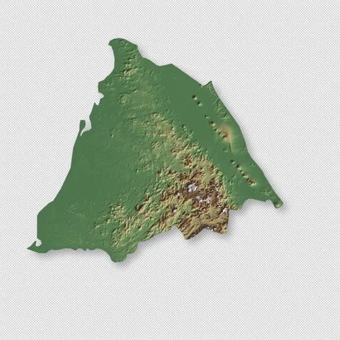 Nicaragua Rotating 3D Relief Map Seamless Loop, Alpha Channel 4K Video stock 340706729