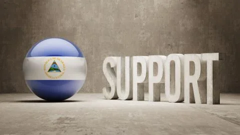 Nicaragua. Support Concept. Stock Illustration