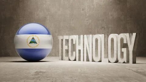 Nicaragua. Technology Concept. Stock Illustration