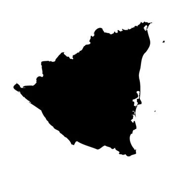 Nicaragua vector map silhouette Stock Illustration