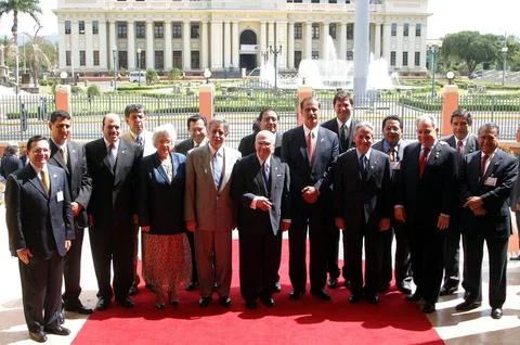 Nicaragua - Vi Tuxtla Heads of State and Government Summit - Mar 2004 Stock Photos