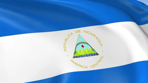 Nicaragua Waving Flag Background Loop Stock Footage 317847835