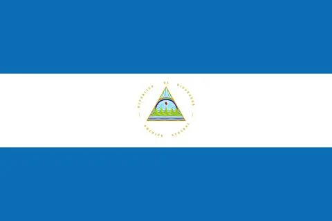 Nicaragua waving flag pattern background. Realistic national flag design. A.. Illustrazione stock
