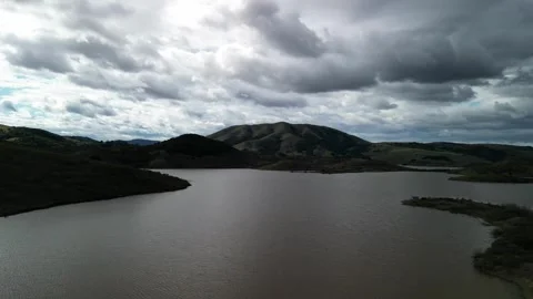 Nicasio Reservoir, Clouds Rolling By, Timelapse, Marin County Stock Footage 273757976