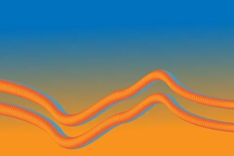 Nice 3d background orange and blue colors abstract vector Stock Illustration