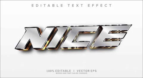 Nice 3d vector text effect with modern style design Stock Illustration
