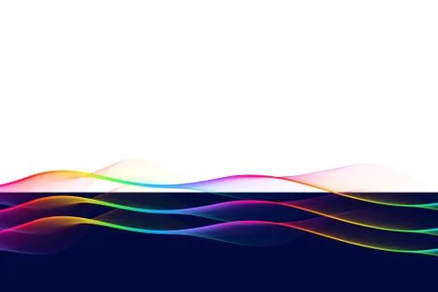 Nice abstract background with spectrum color flame waves Stock Illustration