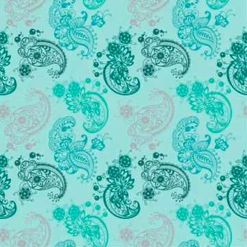 Nice abstract ornament seamless pattern  with different elements made in vect Stock Illustration
