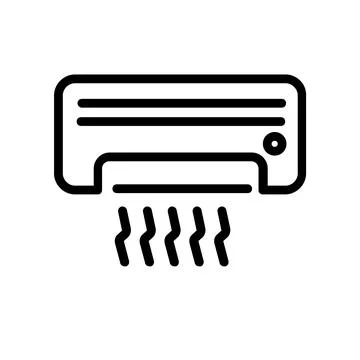 Nice Airconditioner Icon Design Template Ilustración de archivo