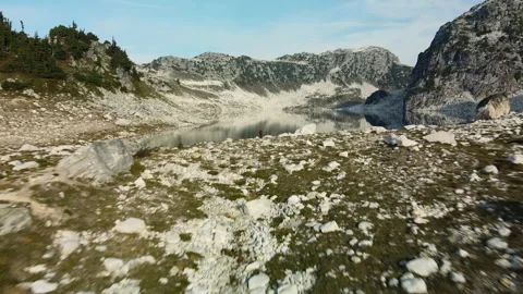 Nice Alpine Lake Scene Stock Footage 289477511