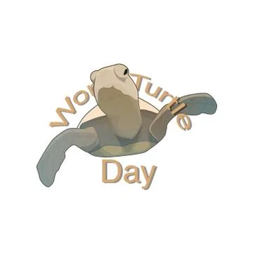 Nice and creative abstract, banner or poster for World Turtle Day on 23rd May Stock Illustration