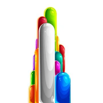 A nice and curious multicolored object Stock Illustration