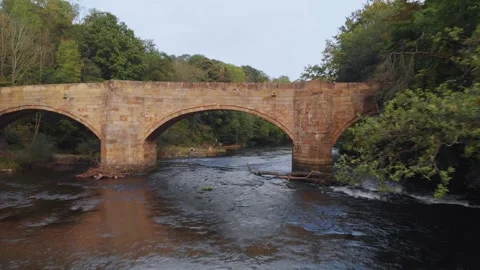 A nice and dangerous under bridge drone shot Stock-Footage 146171679