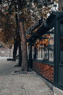Nice and empty coffee shop Foto stock