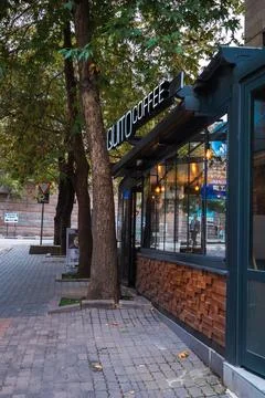 Nice and empty coffee shop Foto stock