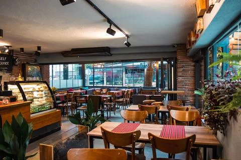 Nice and empty coffee shop Foto stock