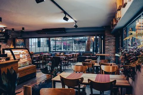 Nice and empty coffee shop Foto stock