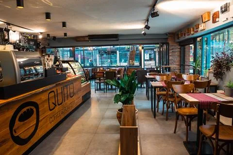 Nice and empty coffee shop Foto stock