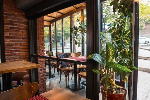 Nice and empty coffee shop Foto stock
