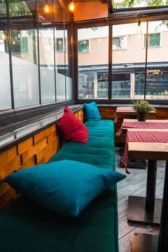 Nice and empty coffee shop Foto stock