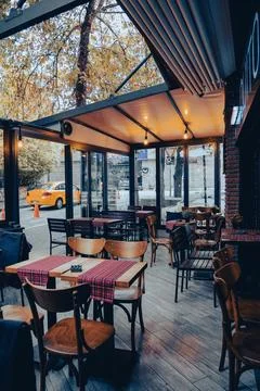 Nice and empty coffee shop Foto stock