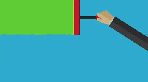 Nice animation of a hand holding squeegee and cleaning the screen to change betw Stock-Footage 65234635