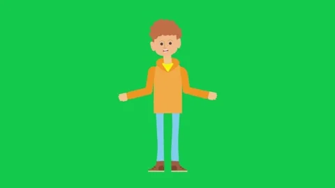 Nice Animation Man Talking Nice to See Stock Footage 293787798