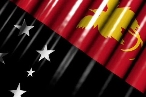 Nice anthem day flag 3d illustration - shiny Stock Illustration