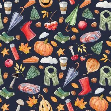 Nice autumn pattern Stock Illustration