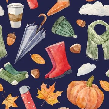 Nice autumn pattern Stock Illustration