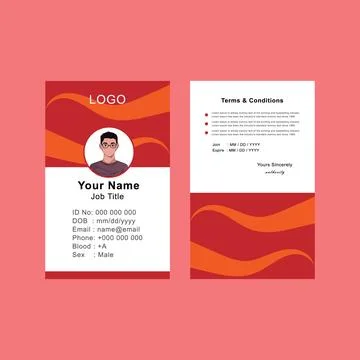 Nice Awesome Good ID Card Design Stock Illustration