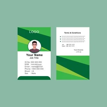 Nice Awesome Good to See ID Card Design Stock Illustration