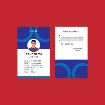 Nice Awesome ID Card Design Stock Illustration
