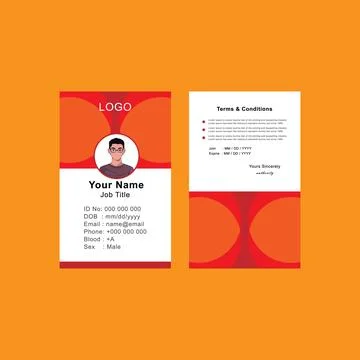 Nice Awesome ID Card Design Stock Illustration